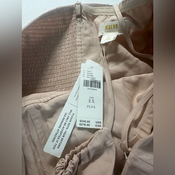 NWT Maeve Tiered Tulle Removable Straps Midi Dress Velvet Details Size 2X - Picture 2 of 13